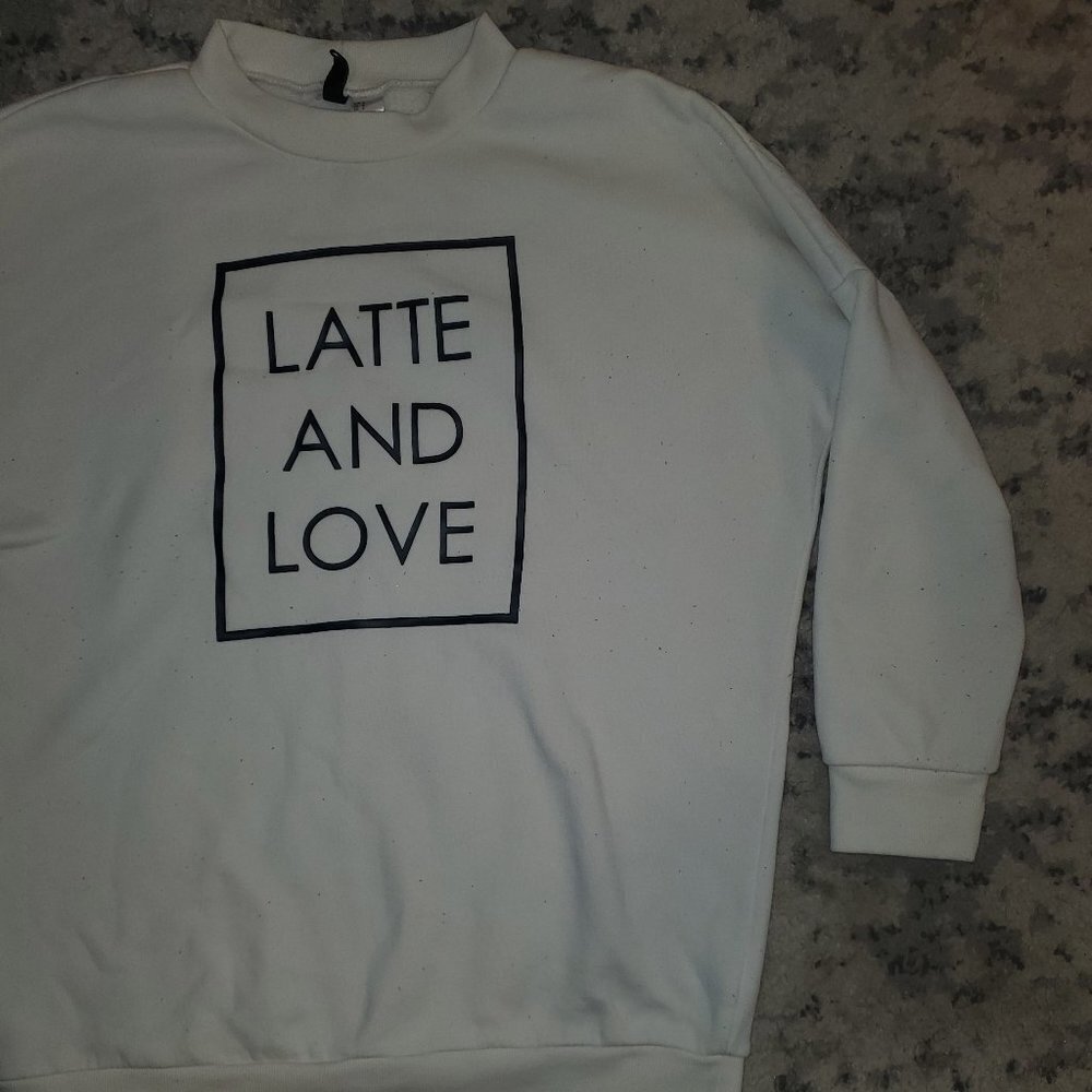 Latte & Love Sweatshirt || Small || Euc View 3